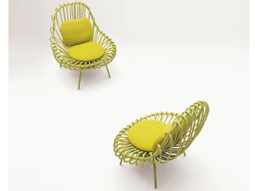 GIUNCO - Garden easy chair with removable cover by Paola Lenti - view 3